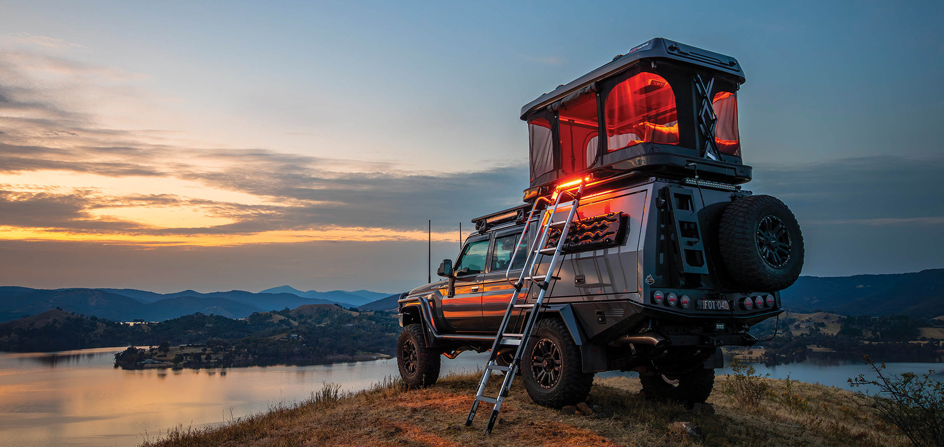 ARB roof top tent mounted onto a Toyota Landcruiser