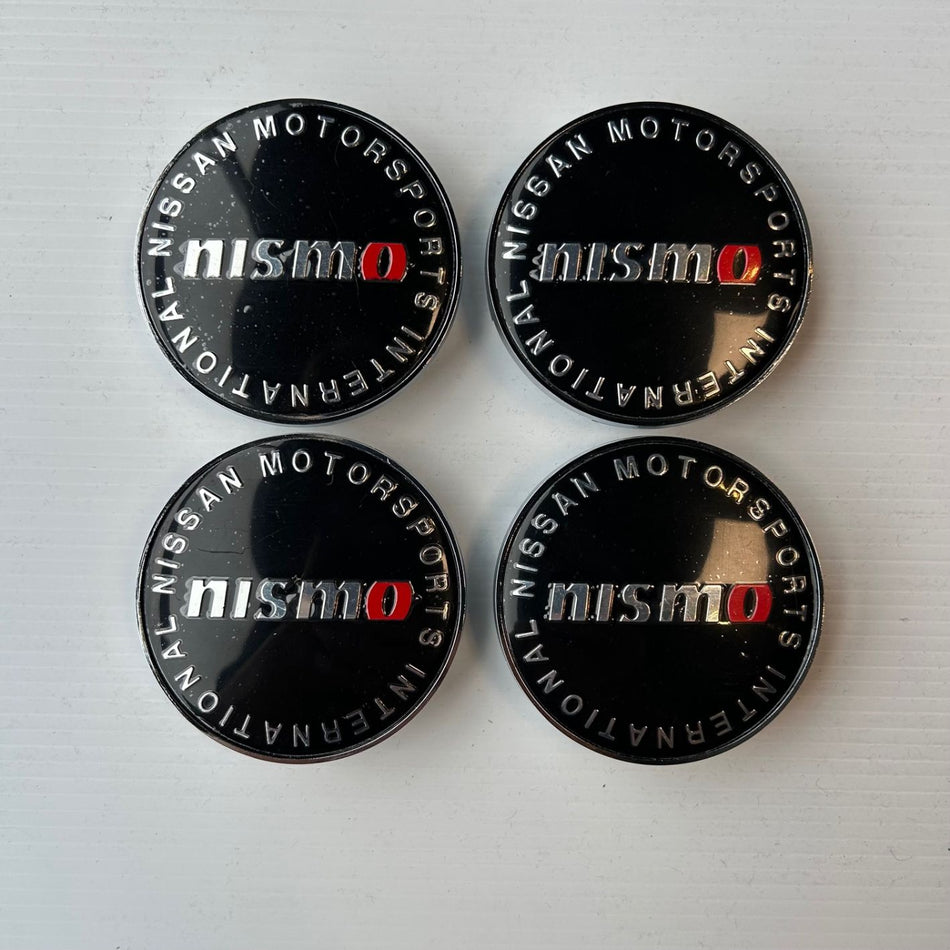 Wheel Centre Cap Set - 68mm Nissan Nismo Motorsport Black