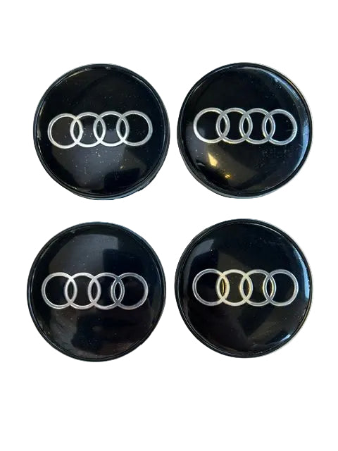 Wheel Centre Cap Set - Audi Black
