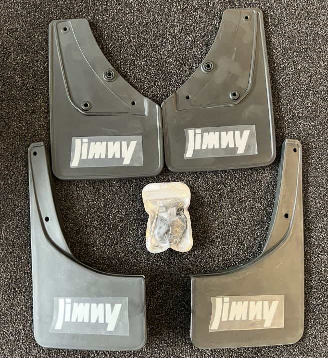 Suzuki Jimny Mudflap Set - 2018 and later models - Black (also available in Red)