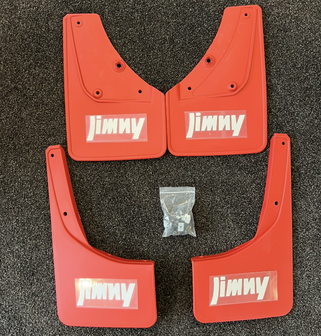 Suzuki Jimny Mudflap Set - 2018 and later models - Red (also available in Black)