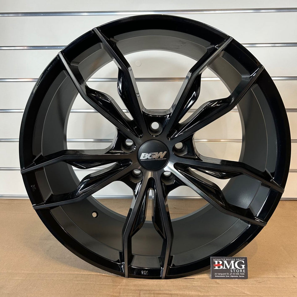 BGW Cinder 19x8.5 5x114.3 +35 Gloss Black Wheel