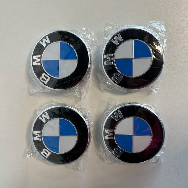 Wheel Centre Cap Set - 68mm BMW Blue