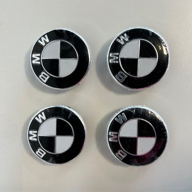 Wheel Centre Cap Set - 68mm BMW Black