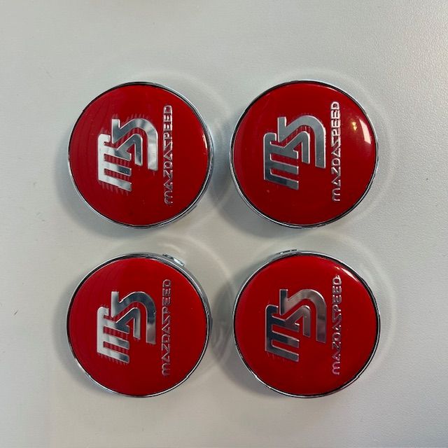 Wheel Centre Cap Set - 56mm Mazda Red