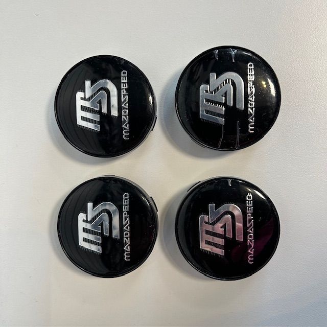 Wheel Centre Cap Set - 60mm Mazda Black