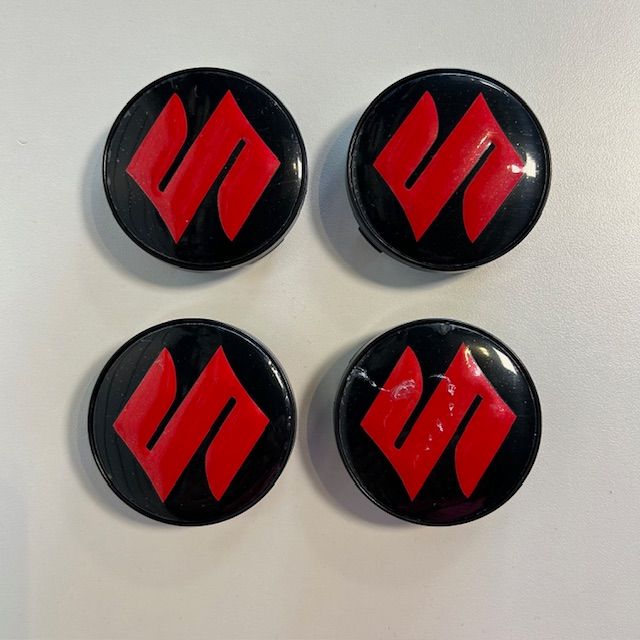 Wheel Centre Cap Set - 60mm Suzuki Red