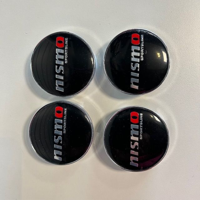 Wheel Centre Cap Set - 65mm Nissan Nismo Silver Edge