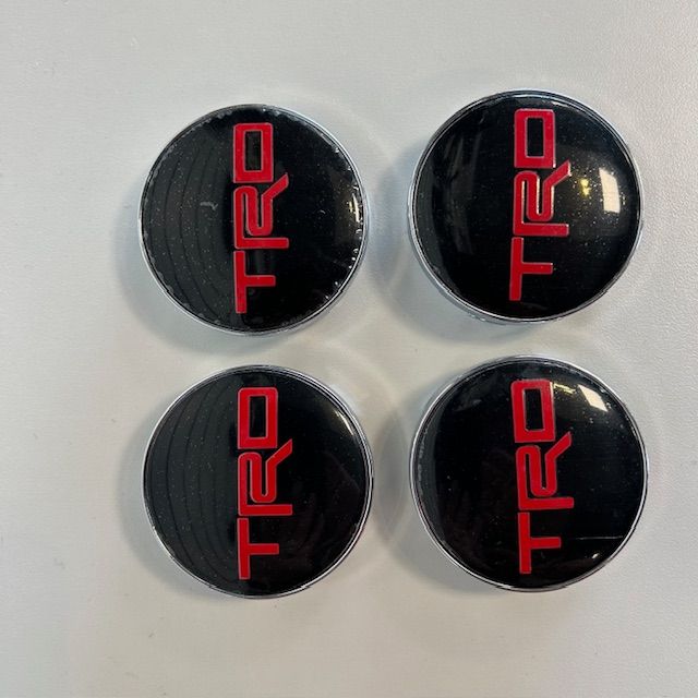 Wheel Centre Cap Set - 60mm Toyota TRD Black/Red