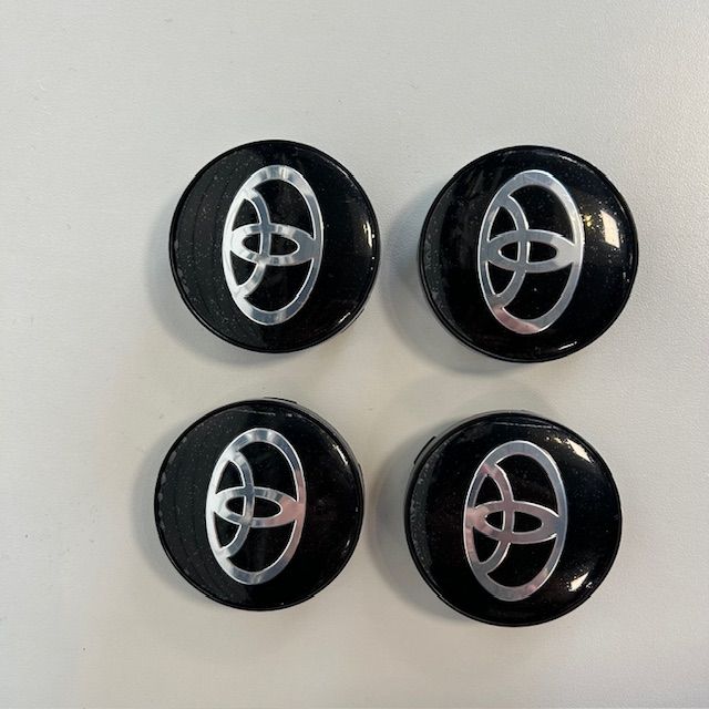 Wheel Centre Cap Set - 60mm Toyota Black