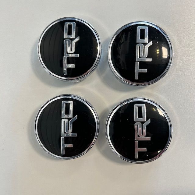 Wheel Centre Cap Set - 60mm Toyota TRD Black/Silver