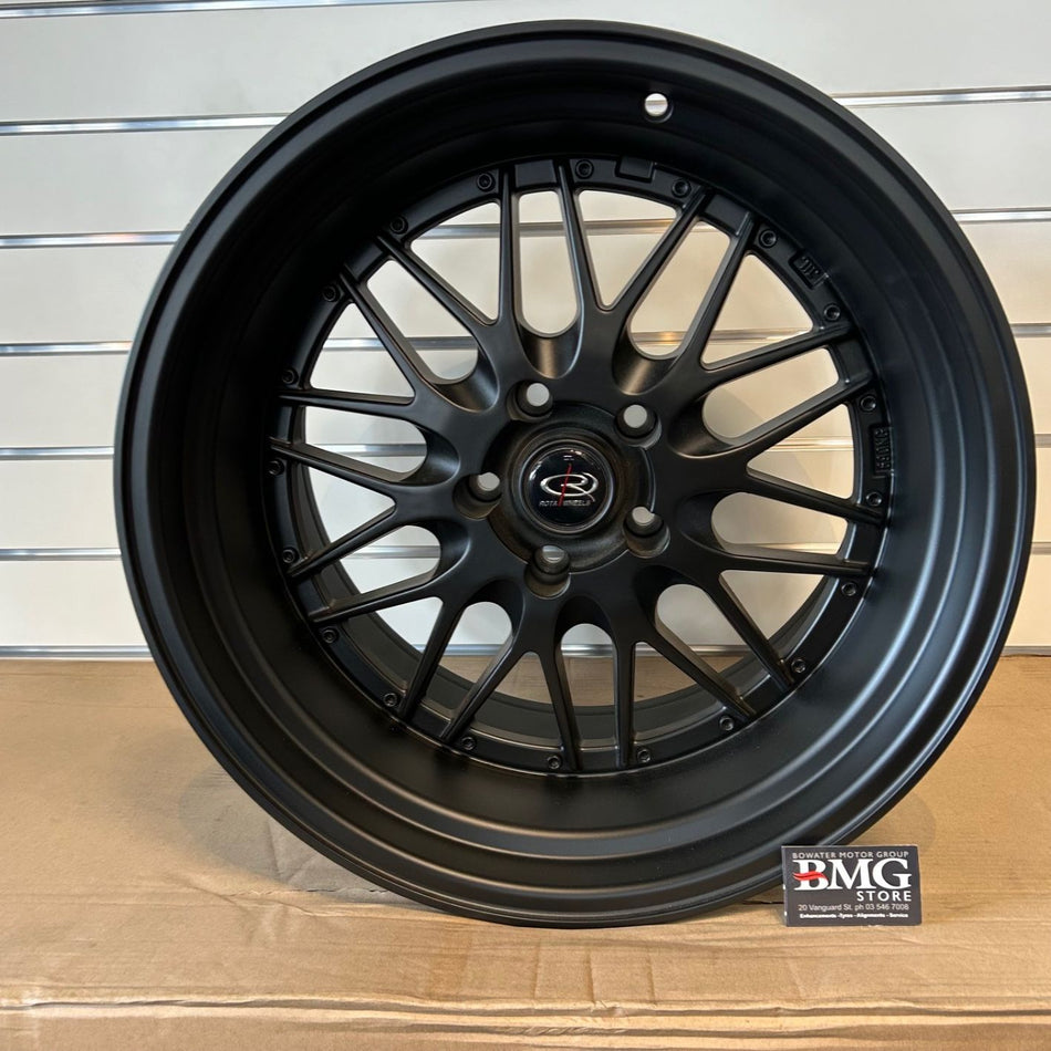 Rota Kensei Matt Black Wheel 18x11.5  5x114.3 +15